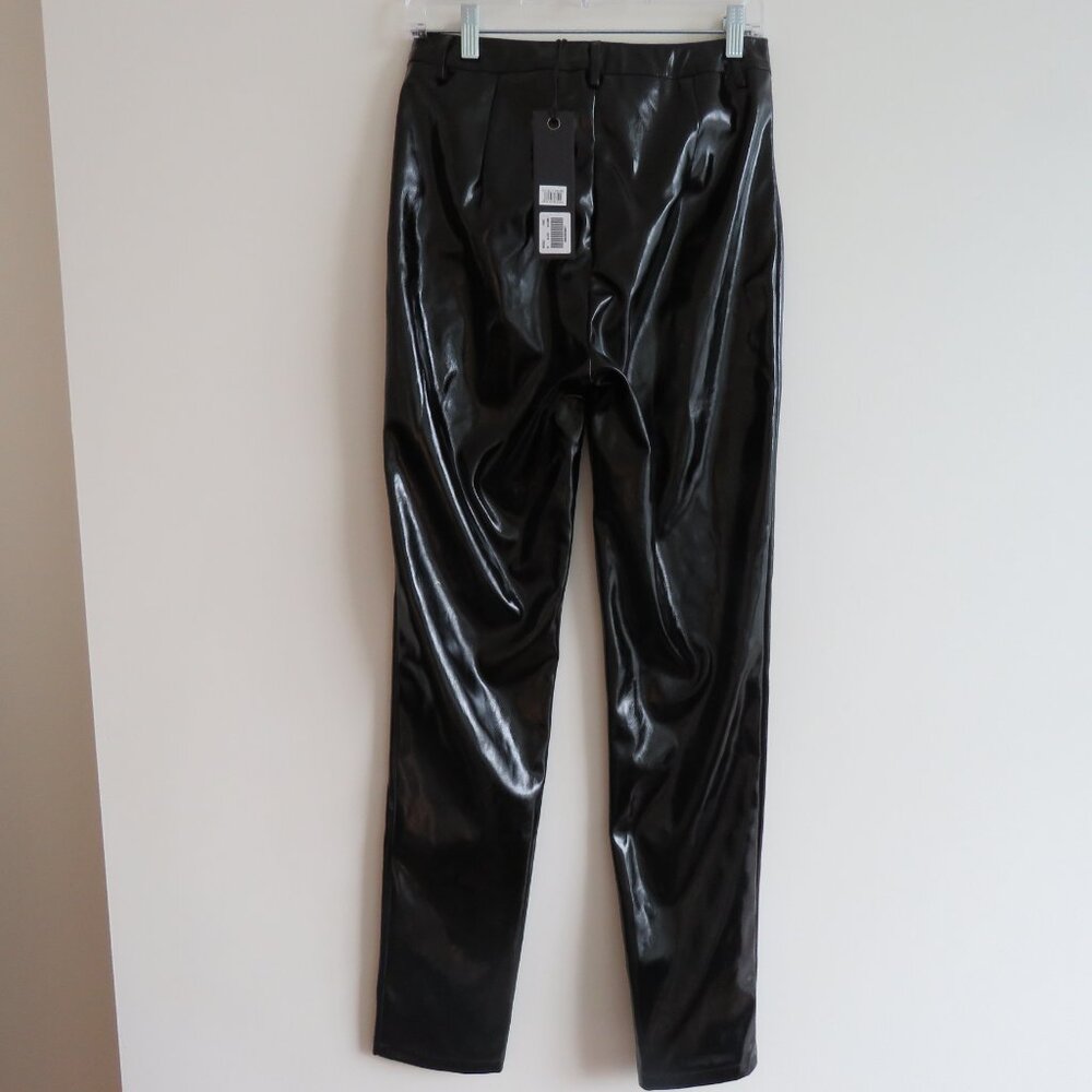 I.AM.GIA Nikole Black Faux Vegan Patent Leather Pants - Women's Size M NWT - Picture 10 of 16